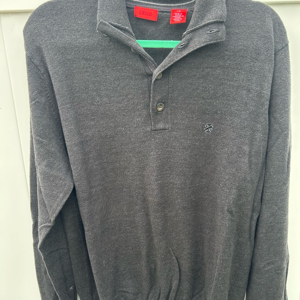 Izod Charcoal Knit Sweater